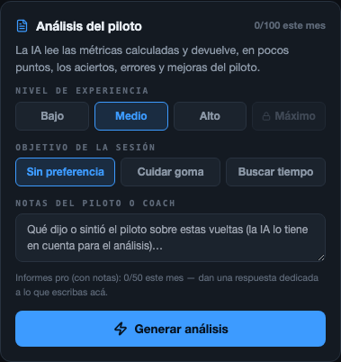 Selector de nivel de apreciación (Bajo/Medio/Alto/Máximo), con el candado en Máximo
